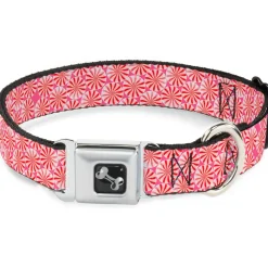 Dog Bone Seatbelt Buckle Collar - Peppermint Candies