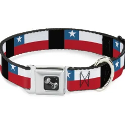 Dog Bone Seatbelt Buckle Collar - Chile Flags