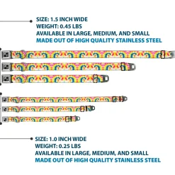 Dog Bone Seatbelt Buckle Collar - Tie Dye Swirl Multi Color/White