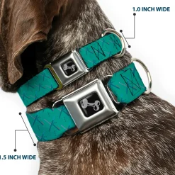 Dog Bone Seatbelt Buckle Collar - PDX Airport Carpet Old
