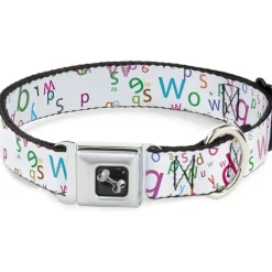 Dog Bone Seatbelt Buckle Collar - Stargazer White/Multi Color
