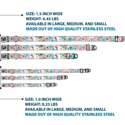 Dog Bone Seatbelt Buckle Collar - Stargazer White/Multi Color