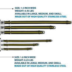 Dog Bone Seatbelt Buckle Collar - Stripe Black/Yellow