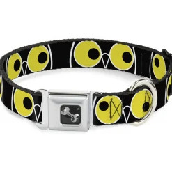 Dog Bone Seatbelt Buckle Collar - Owl Eyes 3