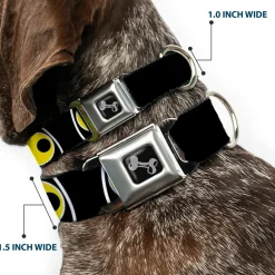 Dog Bone Seatbelt Buckle Collar - Owl Eyes 3