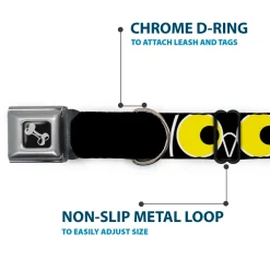 Dog Bone Seatbelt Buckle Collar - Owl Eyes 3