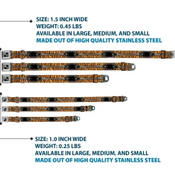 Dog Bone Seatbelt Buckle Collar - Tiger Eyes