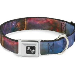 Dog Bone Seatbelt Buckle Collar - Supernova Space Collage