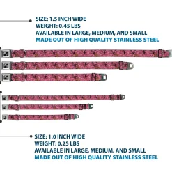 Dog Bone Seatbelt Buckle Collar - Hunting Camo Pinks