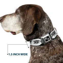 Dog Bone Seatbelt Buckle Collar - Phoenix Shield White