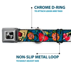 Dog Bone Seatbelt Buckle Collar - Only God Can Judge Me Blue