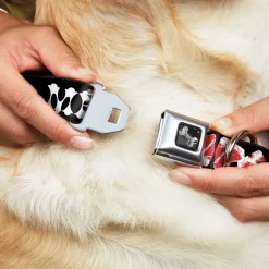 Dog Bone Seatbelt Buckle Collar - Steaks w/MEAT Text