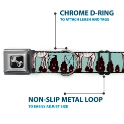 Dog Bone Seatbelt Buckle Collar - Zebra Poops Color