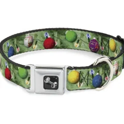 Dog Bone Seatbelt Buckle Collar - Decorated Tree