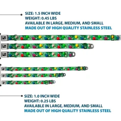 Dog Bone Seatbelt Buckle Collar - Decorated Tree