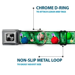 Dog Bone Seatbelt Buckle Collar - Decorated Tree