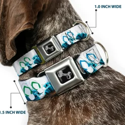 Dog Bone Seatbelt Buckle Collar - Beach Flip Flops
