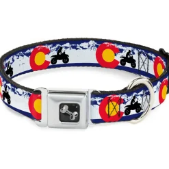 Dog Bone Seatbelt Buckle Collar - Colorado/ATV Rider/Mountains