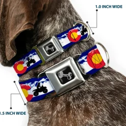 Dog Bone Seatbelt Buckle Collar - Colorado/ATV Rider/Mountains