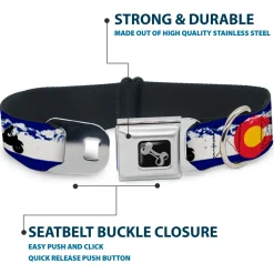 Dog Bone Seatbelt Buckle Collar - Colorado/ATV Rider/Mountains