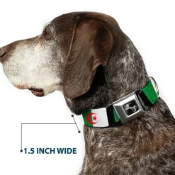 Dog Bone Seatbelt Buckle Collar - Algeria Flags
