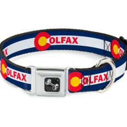 Dog Bone Seatbelt Buckle Collar - Colfax Colorado Flag