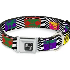 Dog Bone Seatbelt Buckle Collar - Eighties Boomboxes