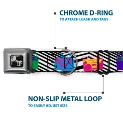 Dog Bone Seatbelt Buckle Collar - Eighties Boomboxes