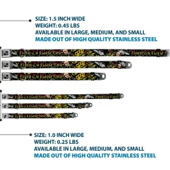 Dog Bone Seatbelt Buckle Collar - Born to Raise Hell Black