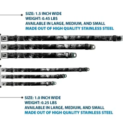 Dog Bone Seatbelt Buckle Collar - Smoke Black/Grays