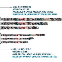 Dog Bone Seatbelt Buckle Collar - Flowers w/Filigree Pink