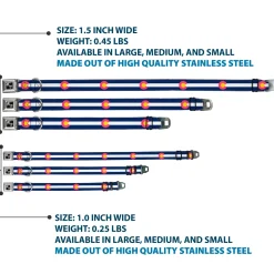 Dog Bone Seatbelt Buckle Collar - Colorado Flags6 Repeat Blue/White/Pink/Yellow