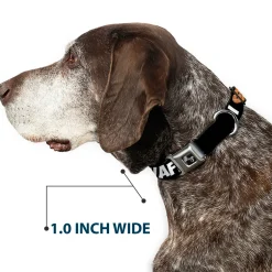 Dog Bone Seatbelt Buckle Collar - I Heart Waffles Text