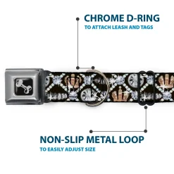 Dog Bone Seatbelt Buckle Collar - Bling