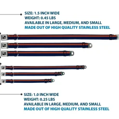 Dog Bone Seatbelt Buckle Collar - Racing Stripe Navy/Orange