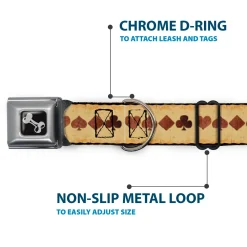 Dog Bone Seatbelt Buckle Collar - Suits Tan Stone