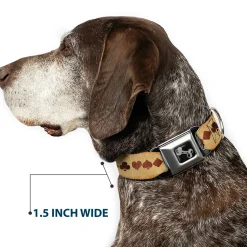 Dog Bone Seatbelt Buckle Collar - Suits Tan Stone