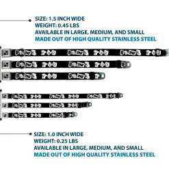 Dog Bone Seatbelt Buckle Collar - Punk You Black/White