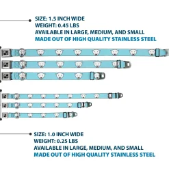 Dog Bone Seatbelt Buckle Collar - Polar Bear Repeat Baby Blue