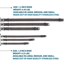 Dog Bone Seatbelt Buckle Collar - Elephant Crackle Grays