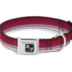 Dog Bone Seatbelt Buckle Collar - Spectrum Pink