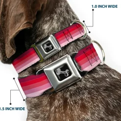 Dog Bone Seatbelt Buckle Collar - Spectrum Pink