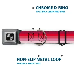 Dog Bone Seatbelt Buckle Collar - Spectrum Pink