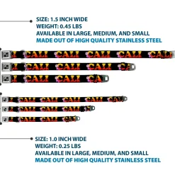 Dog Bone Seatbelt Buckle Collar - CALI Tropical Black/Multi Color