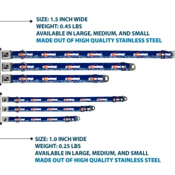 Dog Bone Seatbelt Buckle Collar - Colorado Trout Flag Blue/White/Red/Yellow