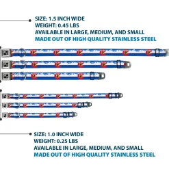 Dog Bone Seatbelt Buckle Collar - Colorado Skier4/Mountains Blues/White/Red/Yellow