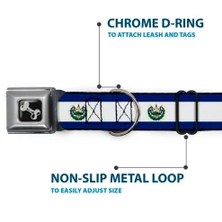 Dog Bone Seatbelt Buckle Collar - El Salvador Flag