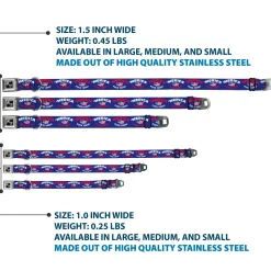 Dog Bone Seatbelt Buckle Collar - 'MERICA FUCK YEAH!/USA Silhouette Blue/White/Red/US Flag