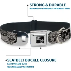 Dog Bone Seatbelt Buckle Collar - BD Werewolves