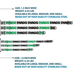 Dog Bone Seatbelt Buckle Collar - SWAGG White/Black/Green